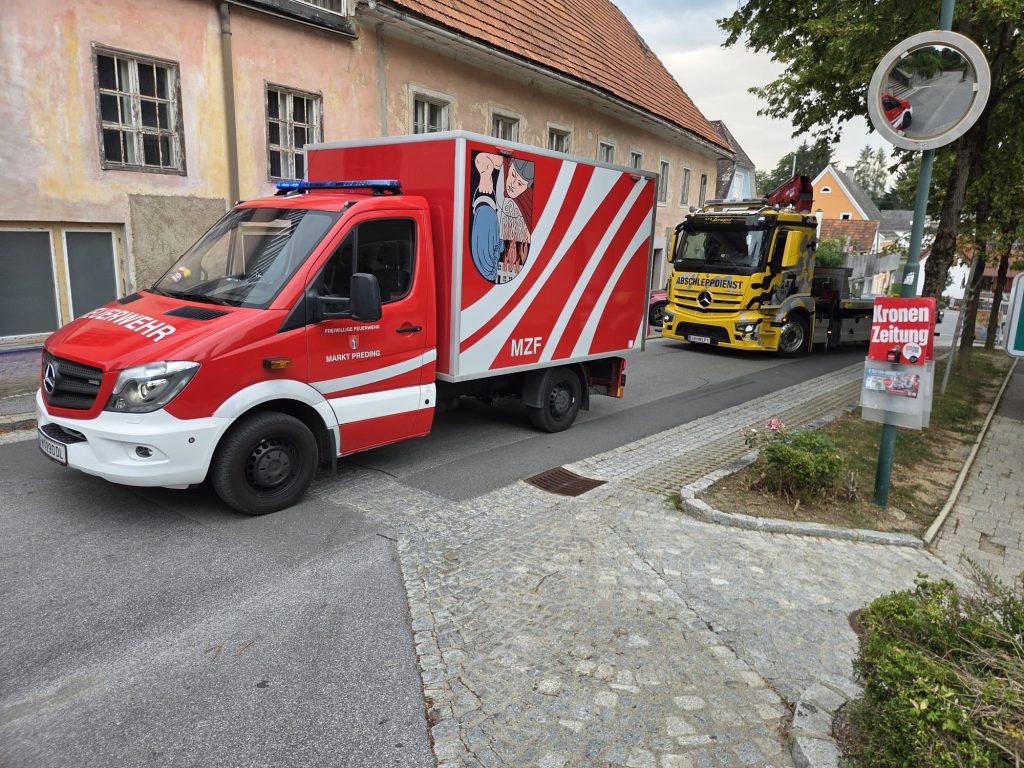 Verkehrsunfall im Ortszentrum